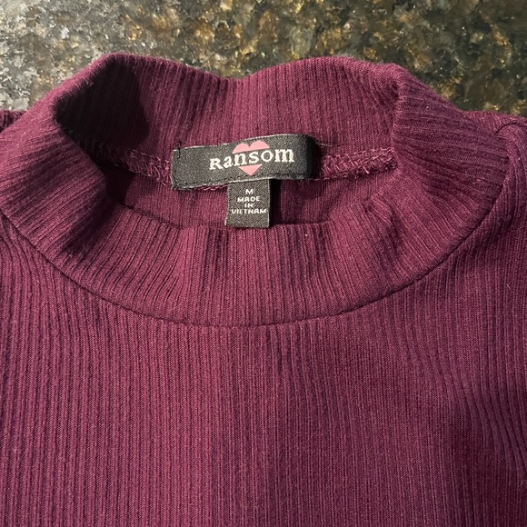 Purple/maroon Ransom Flowy top - Picture 3 of 3